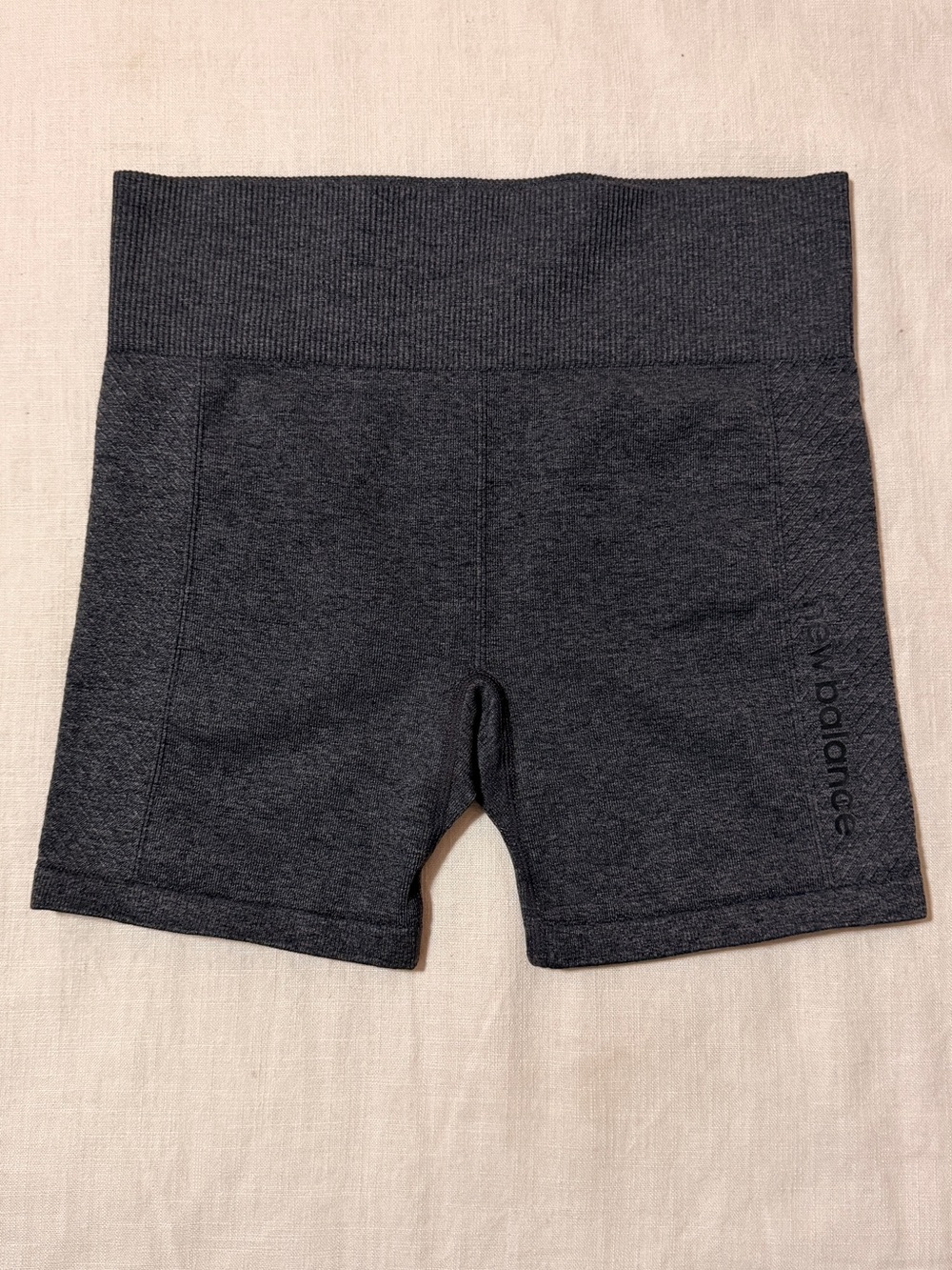 New Balance Women's Dark Charcoal High-Rise Bike Shorts